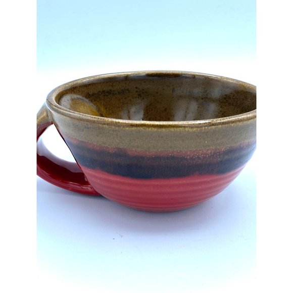 Hand Made Studio Pottery Unique Crafted 3 Toned Coffee Mug/or Bowl - Picture 1 of 8